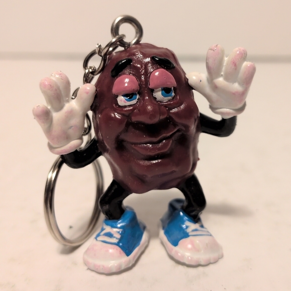 Vintage Dancing California Raisin Hardee's Keychain Toy Figure Bag Accessory